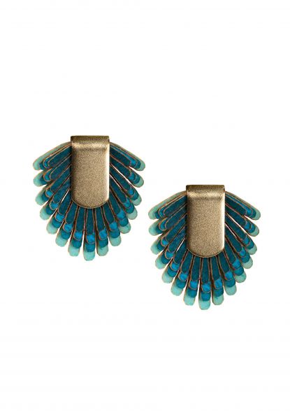Gretchen - Pam Pem Earring Stud - Blue Turquoise