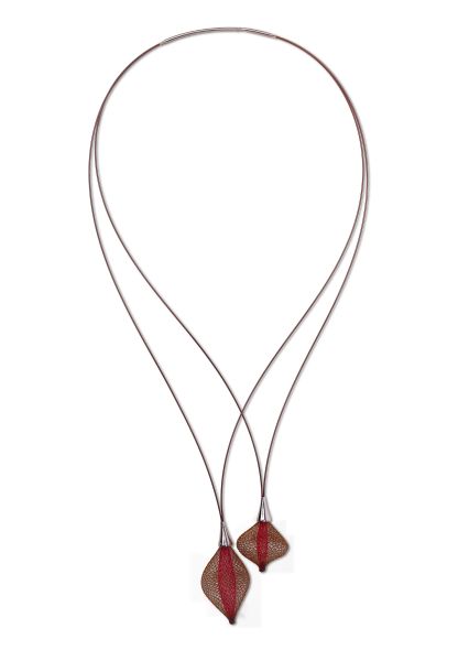 Gretchen - Vlum Inside Out Double Necklace - Brown Bordeaux