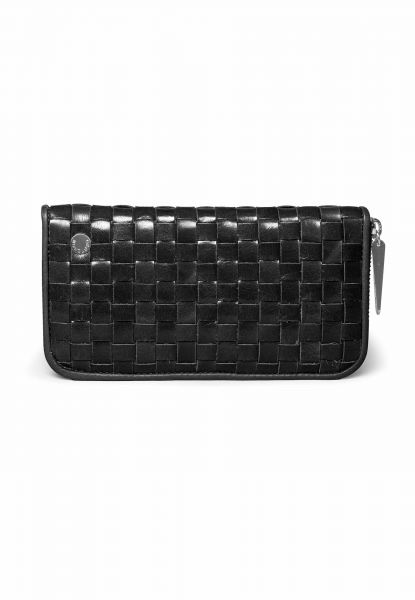 Gretchen - Woven Purse - Midnight Black