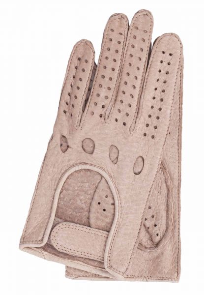 Gretchen - Women's Peccary Driving Gloves - Natur - 6,5