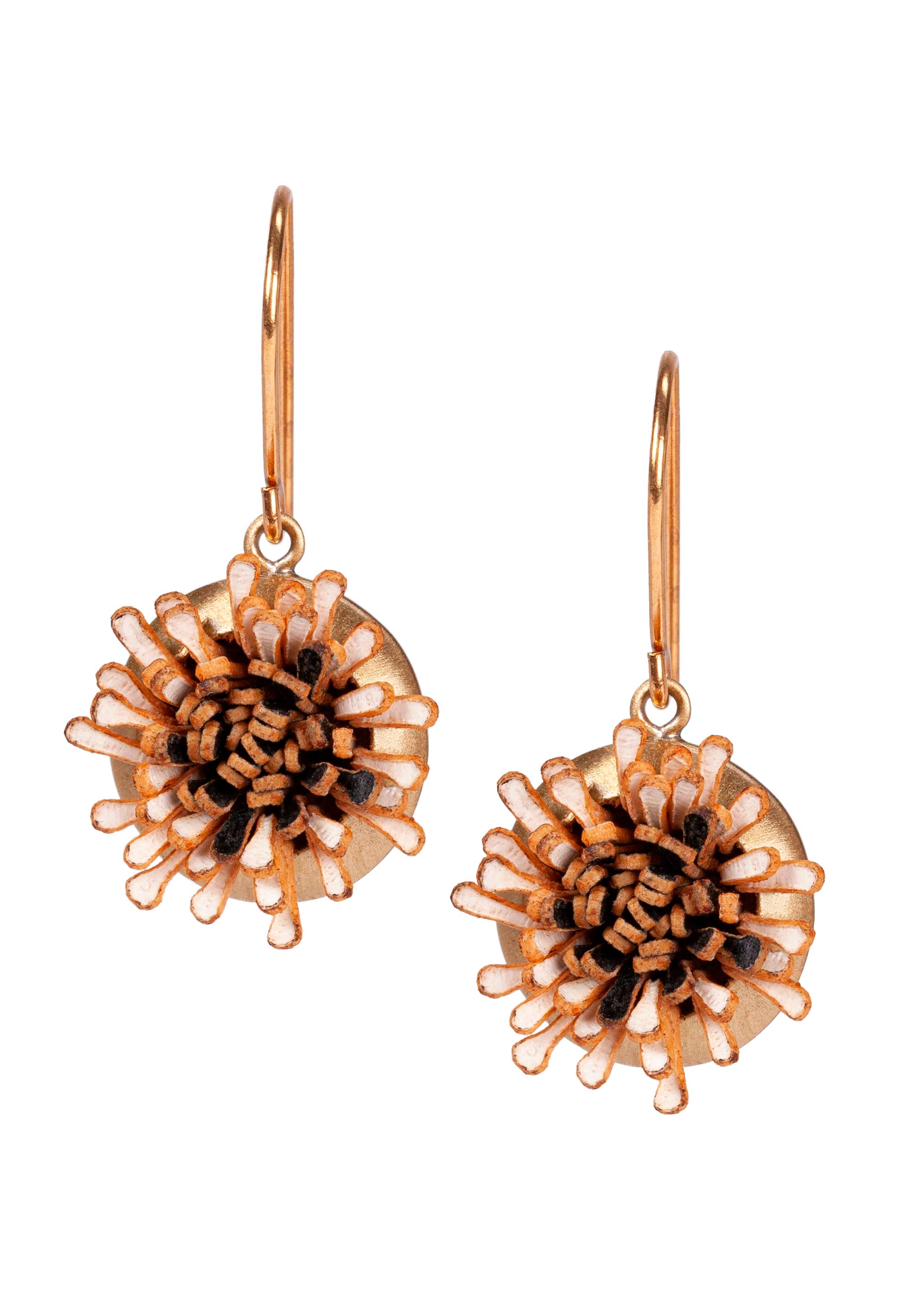 Florale Ohrringe Pam Pem Earring Two aus buntem Pergament von mygretchen |  Gretchen