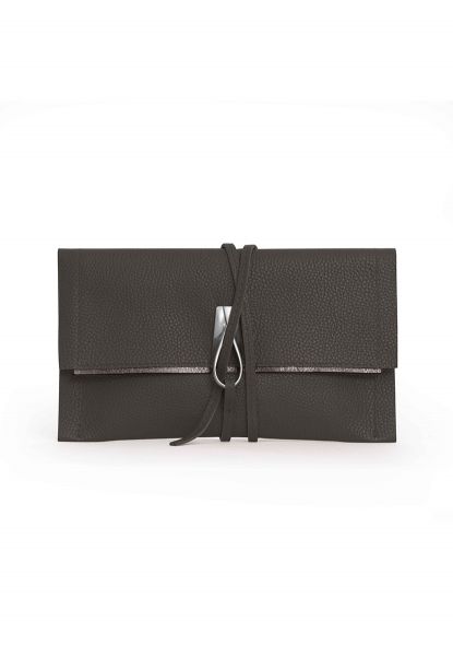Gretchen - Opal Loop Clutch - Carbone Gray Metallic