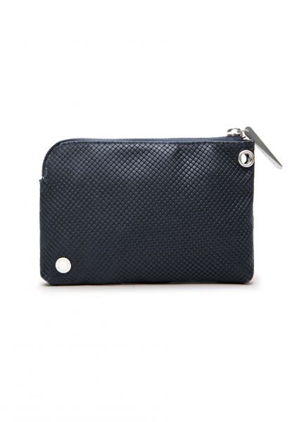 Gretchen - Jasmine Midi Purse - Night Blue Check Pattern