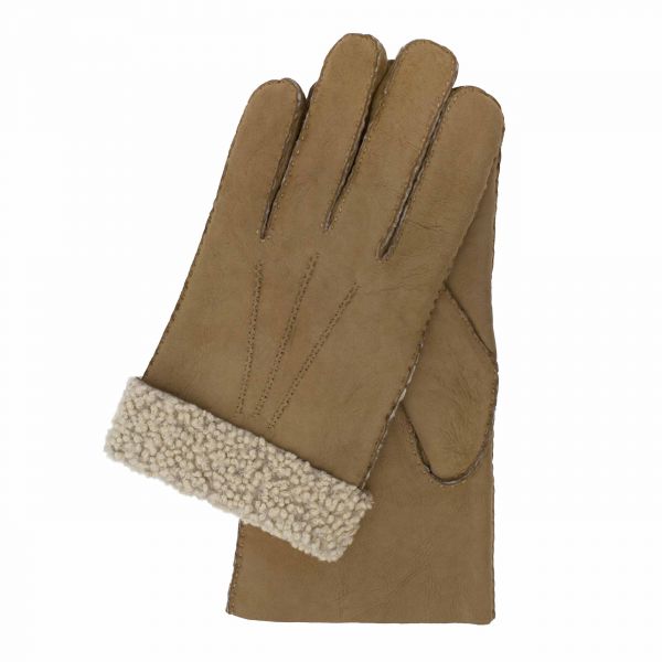 Gretchen - Men's Curly Gloves - Honig - 8