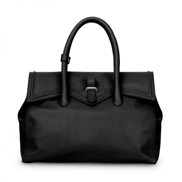 Gretchen - Coral Maxi Tote - Midnight Black