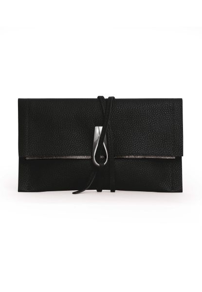 Gretchen - Opal Loop Clutch - Piano Black Slate