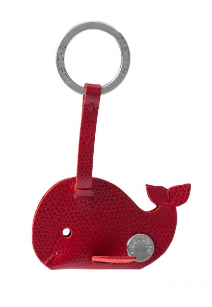 Gretchen - Whale Keyring - Crimson Red