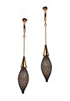 Gretchen - Vlum Single Drop Chain Clips - Black | Gold