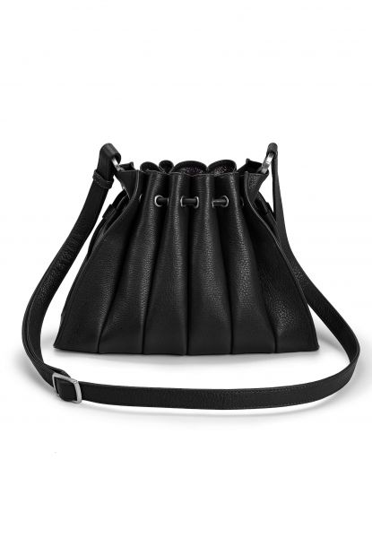 Gretchen - Fan Shoulderbag - Piano Black Silver