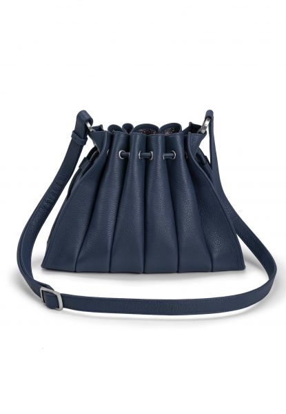 Gretchen - Fan Shoulderbag - Bright Blue Silver