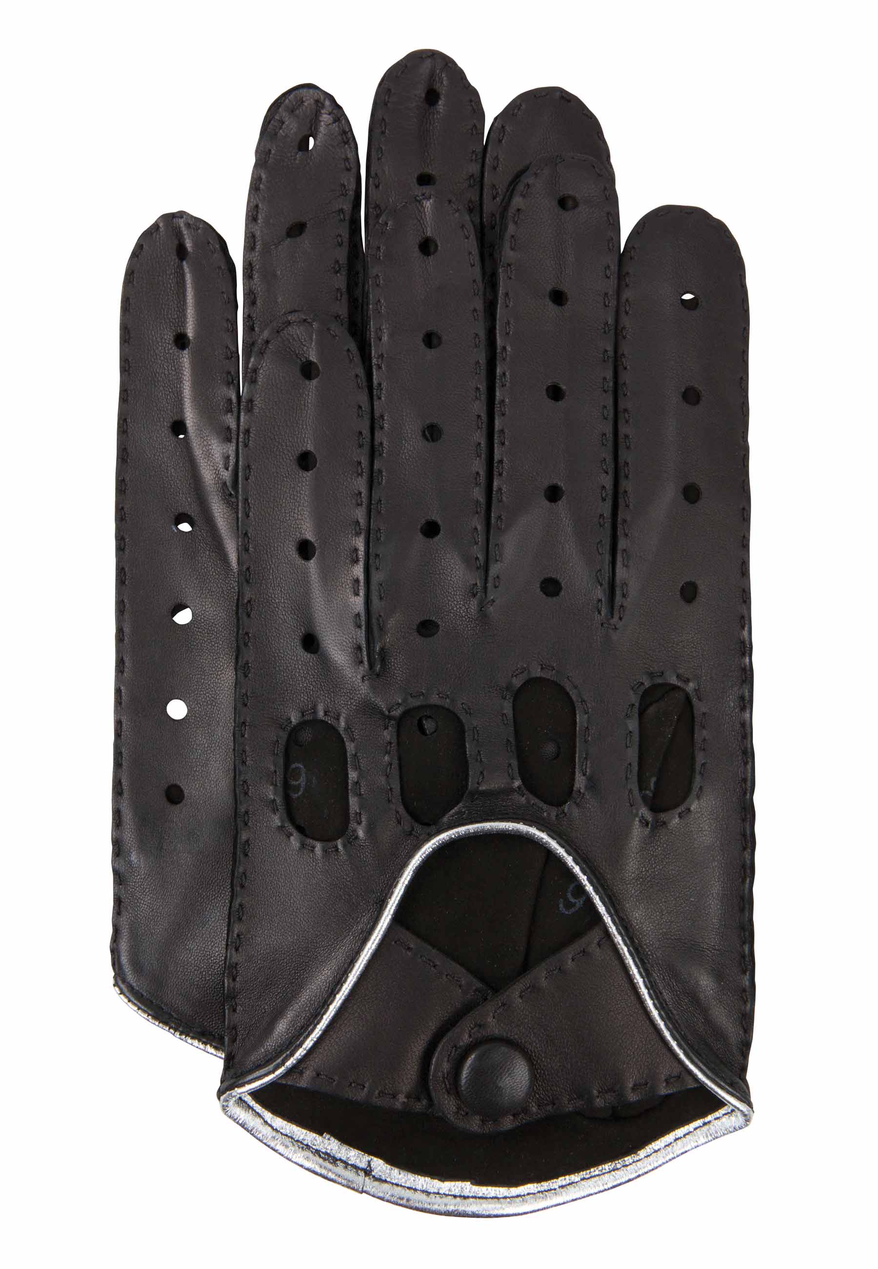 Men s Driving Gloves 9 Black Silver