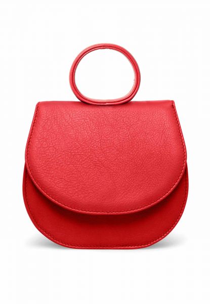 Gretchen - Ebony Mini Loop Bag - Poppy Red