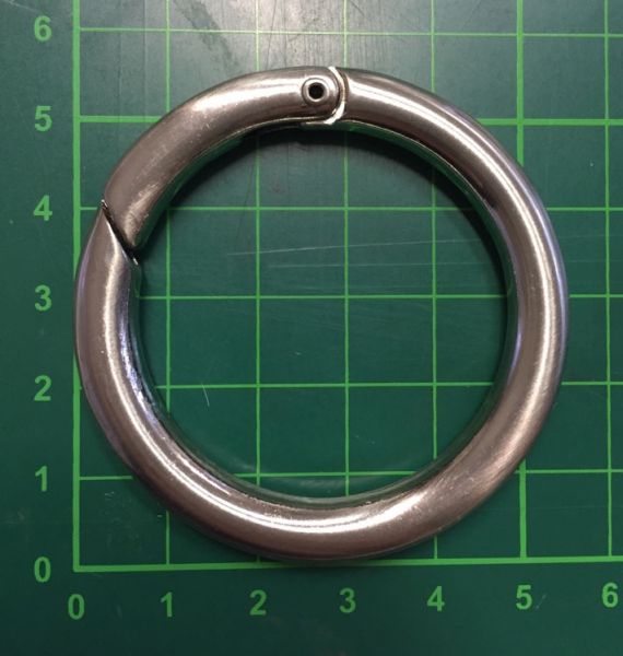 Gretchen - 40mm Ø Snap Ring - silver brushed