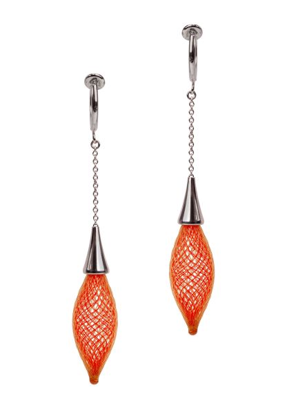 Gretchen - Vlum Single Drop Chain Clips - Mustard | Coral