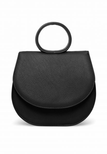 Gretchen - Ebony Mini Loop Bag - Midnight Black