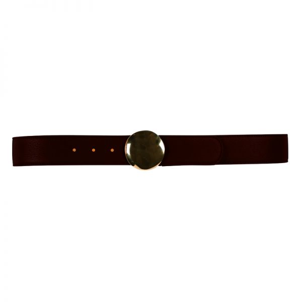 Gretchen - Round Belt - Wine with Gold