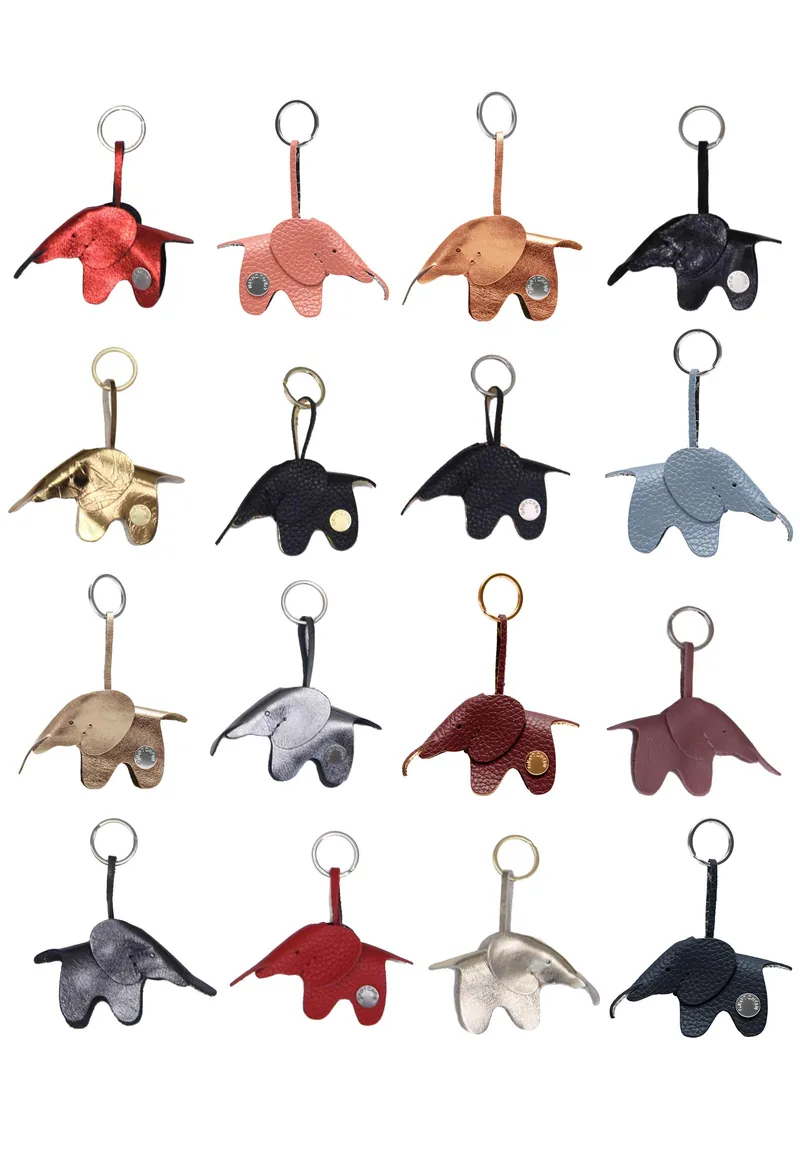 Gretchen Elephant Keyring – Schlüsselanhänger aus Leder