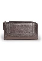 Gretchen - Crocus Smartphone Purse Two - Crincled Dark Silver