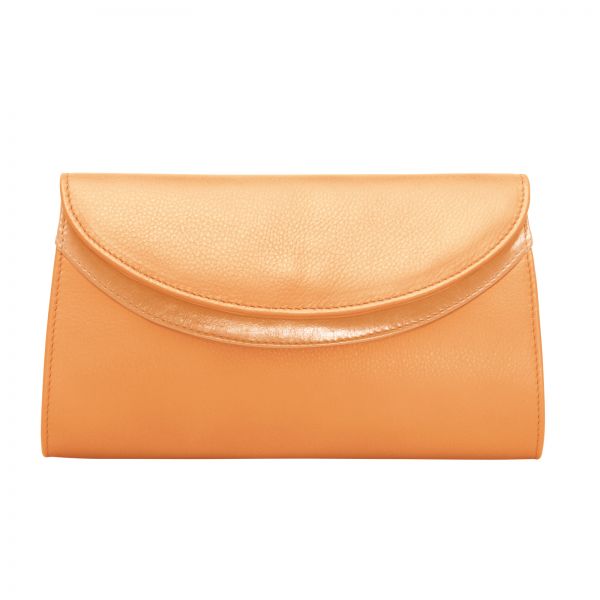 Gretchen - Ebony Clutch - Peach