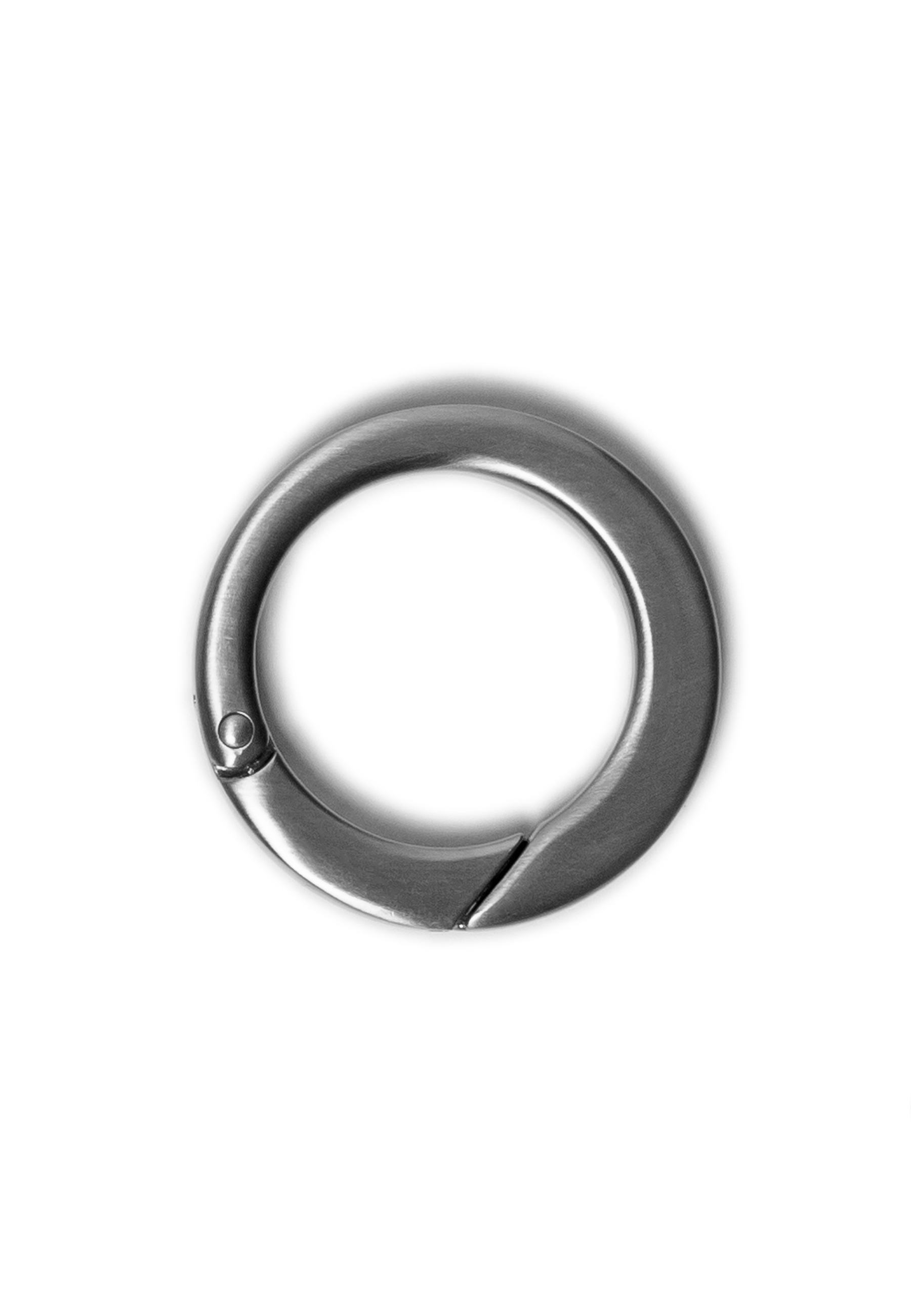brushed silver Ring | Logo.silver Ring Snap & - MORE Gretchen mit Snap brushed 26mm - | Ø 26mm PORTEMONNAIES Gretchen - | Ø | mit Schlüsselanhänger GRETCHEN Logo