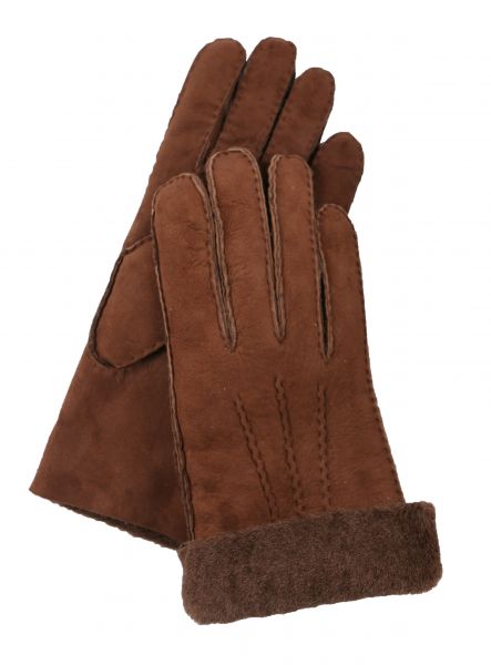 Gretchen - Men's Merino Gloves - Brown - 9,5