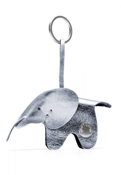 Gretchen - Elephant Keyring - Sparkling Silver Metallic