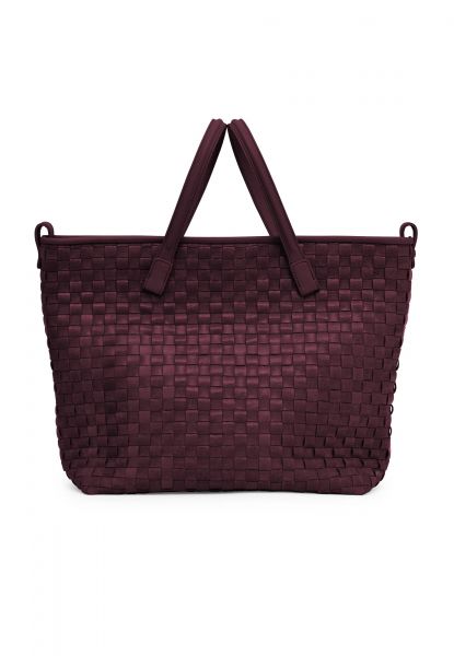 Gretchen - Chess Midi Tote Two - Oxblood Red