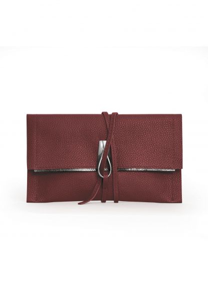 Gretchen - Opal Loop Clutch - Chianti Red Slate