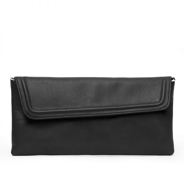 Gretchen - Lyra Clutch - Midnight Black