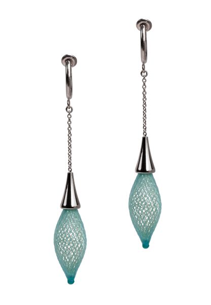 Gretchen - Vlum Single Drop Chain Clips - Aqua