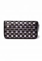 Gretchen - Woven Purse - Black Silver Tricolor