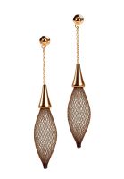 Single Drop Chain Stud Earrings