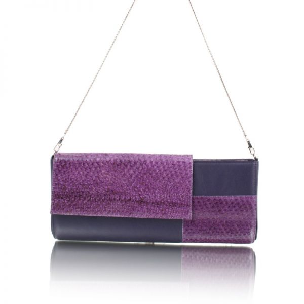 Gretchen - Daria Large Clutch - Perch Purple