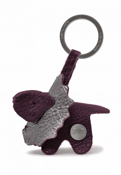 Gretchen - Lion Keyring - Cordovan Red Silver
