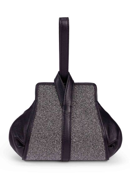Gretchen - Zeitgeist Tango Mini Pouch - Black Silver Swarovski Crystal