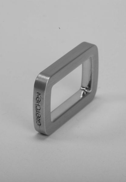 30 x 20mm Handle holder brushed Silver