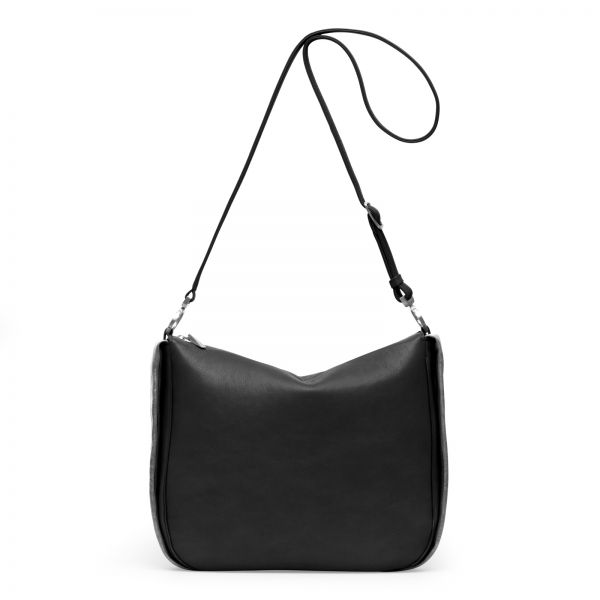 Gretchen - Cassia Bow Hobo - Midnight Black Silver Metallic